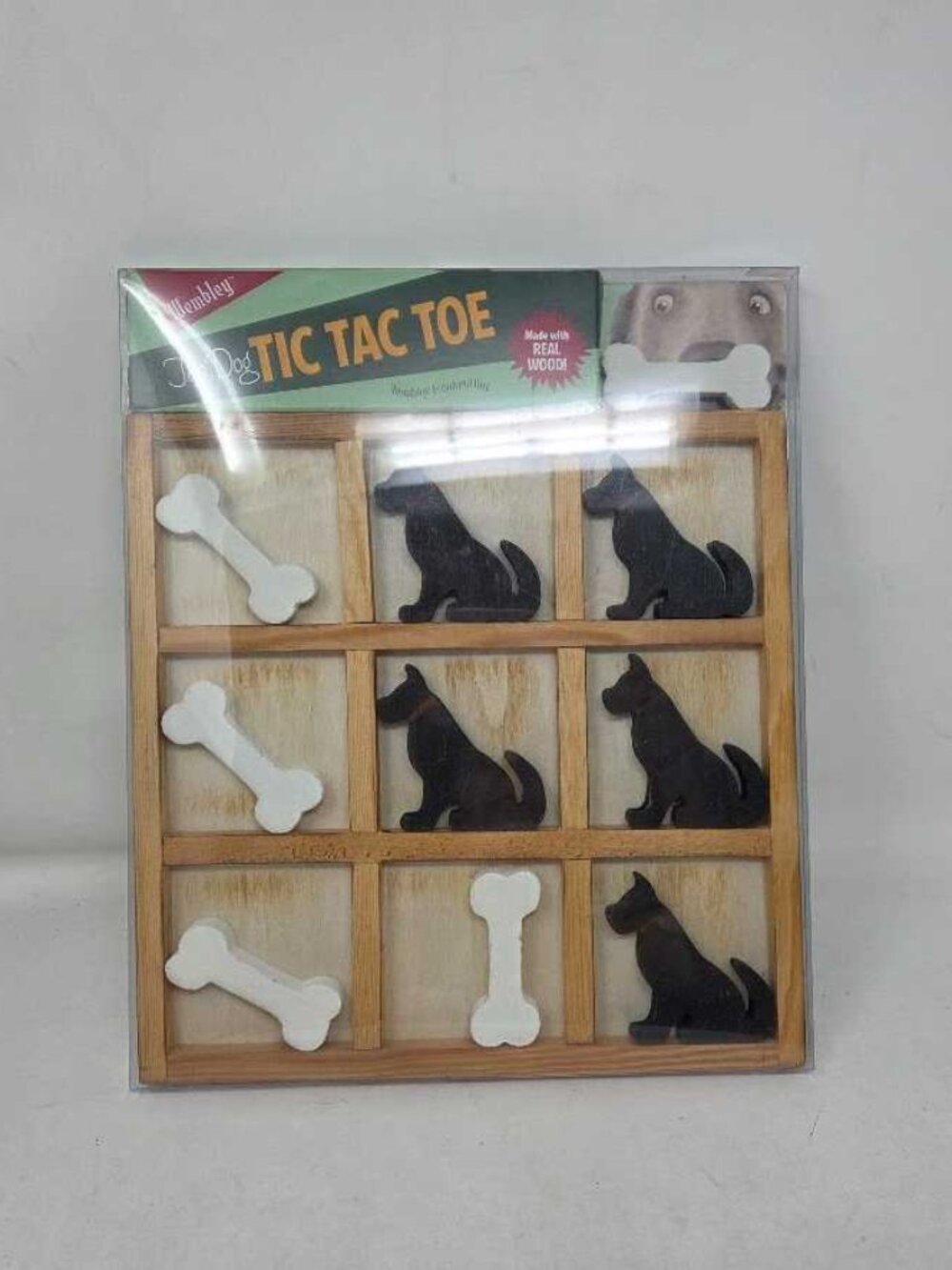 New Dogs Tic Tac Toe game with real wooden pieces by Wembley